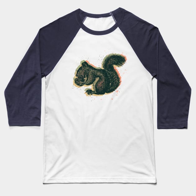 Squirrel Baseball T-Shirt by BradLeiby